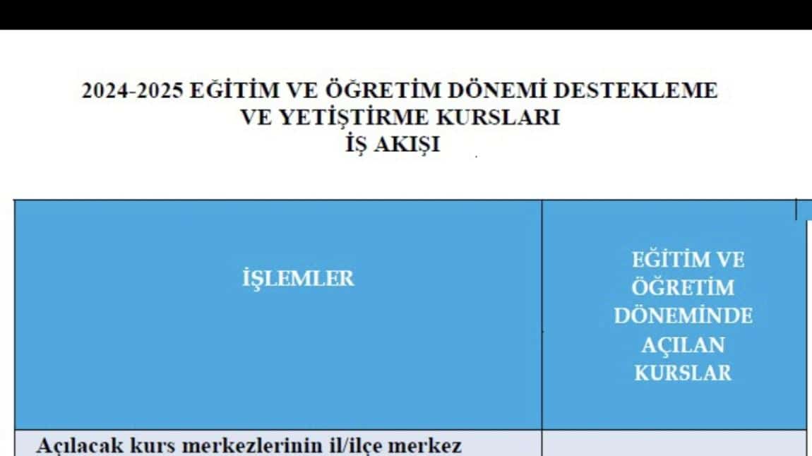 2024-2025 EĞİTİM-ÖĞRETİM YILI DYK  TAKVİMİ !